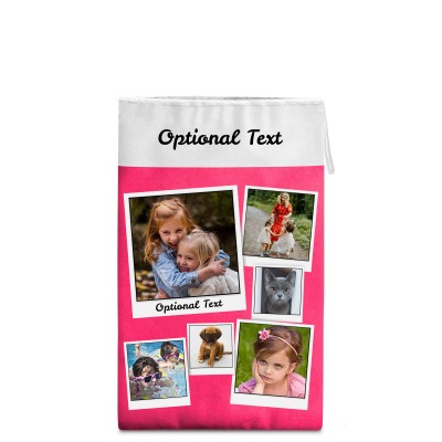 Small (30cm Size) Hot Pink (Fuchsia) Soft Velvet Polyester Fabric (Personalised with Text)