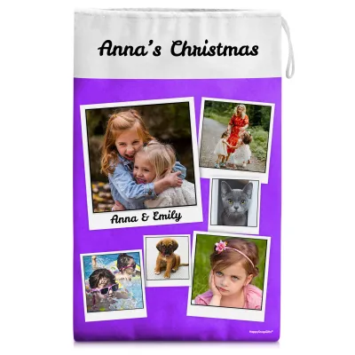 Small (30cm Size) Purple Soft Velvet Polyester Fabric (Personalised with Text)