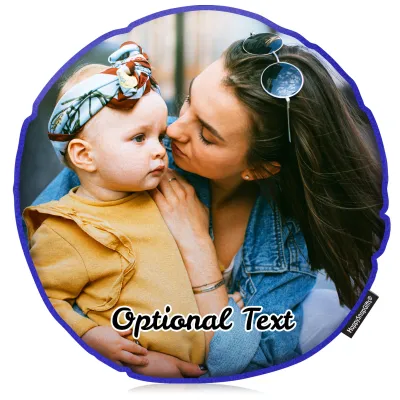 (40cm Circle) - Royal Blue Fleece Fabric (Personalised with Text)