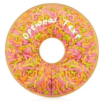 (34cm Circle) with Pink Icing Sprinkle Design Soft Velvet Polyester Fabric (Personalised with Text)