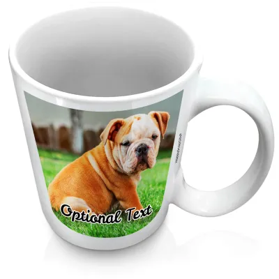 (XL 15oz White) with 1 Photo Printed Front & Back (Personalised with Text)