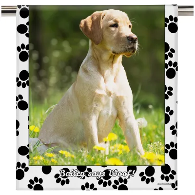 (58cm) Colour Frame Theme - Paws Print (Personalised with Text)
