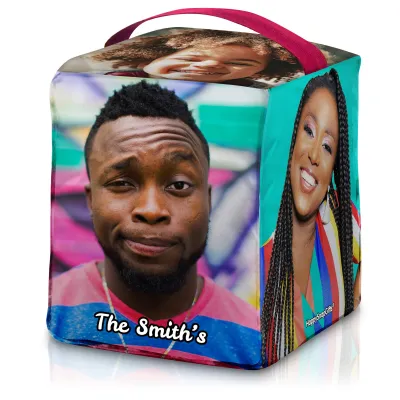 (16cm Size) (Maroon) Mock Suede Polyester Fabric (Personalised with Text)