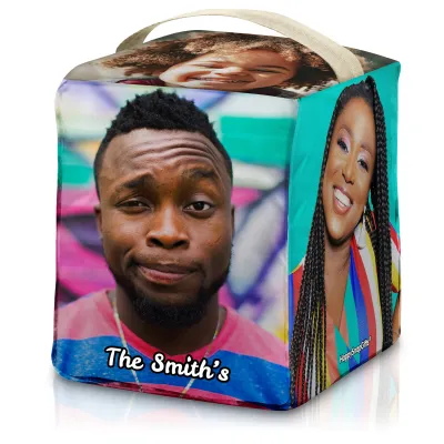 (16cm Size) (Natural) Mock Suede Polyester Fabric (Personalised with Text)