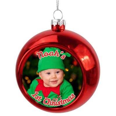 (Red) (First Christmas) (Personalised with Text)