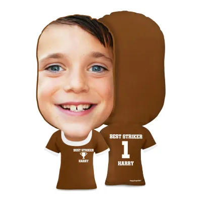 Regular Size (Champions Icon) Brown Soft Velvet Polyester Fabric (Personalised with Text)