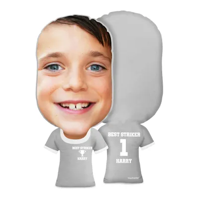 Regular Size (Champions Icon) Grey Soft Velvet Polyester Fabric (Personalised with Text)