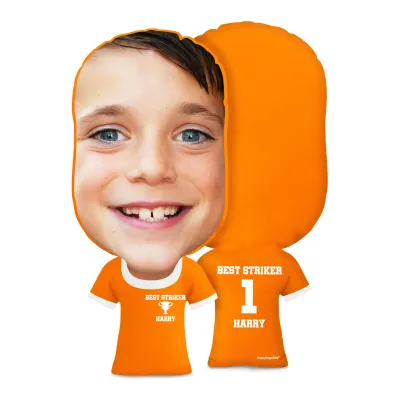 Regular Size (Champions Icon) Burnt Orange Soft Velvet Polyester Fabric (Personalised with Text)