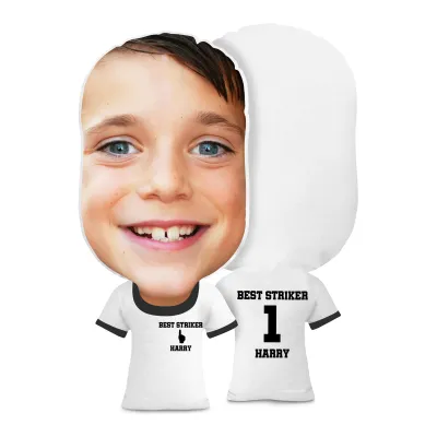 Regular Size (We Are No. 1 Icon) White Soft Velvet Polyester Fabric (Personalised with Text)