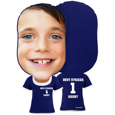 XL Size (Two Finger Icon) Navy Blue Soft Velvet Polyester Fabric (Personalised with Text)