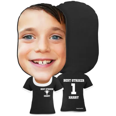 XL Size (Champions Icon) Black Soft Velvet Polyester Fabric (Personalised with Text)