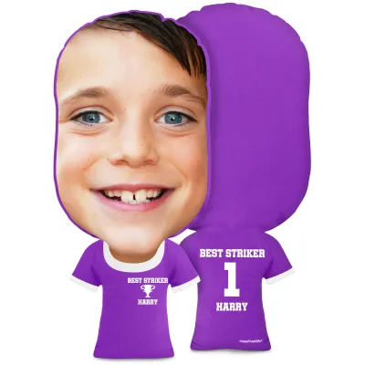 XL Size (Champions Icon) Purple Soft Velvet Polyester Fabric (Personalised with Text)