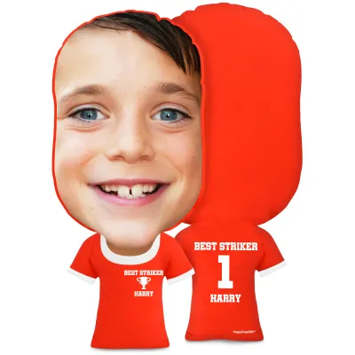 XL Size (Champions Icon) Red Soft Velvet Polyester Fabric (Personalised with Text)