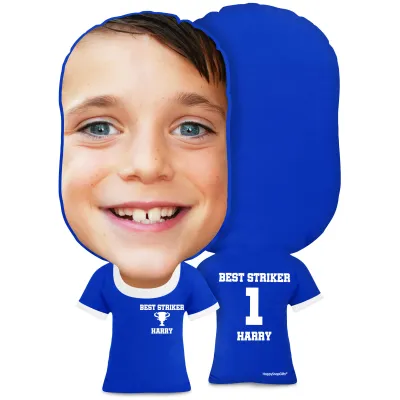 XL Size (Champions Icon) Royal Blue Soft Velvet Polyester Fabric (Personalised with Text)