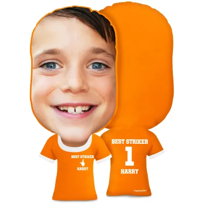 XL Size (Single Finger Icon) Burnt Orange Soft Velvet Polyester Fabric (Personalised with Text)