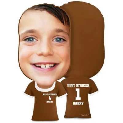 XL Size (We Are No. 1 Icon) Brown Soft Velvet Polyester Fabric (Personalised with Text)