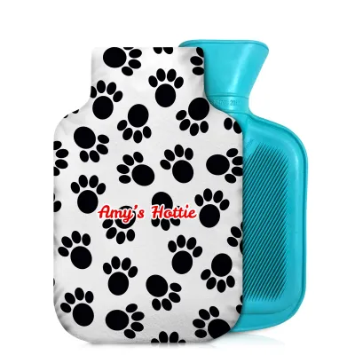 800ml - Paws Print Soft Velvet Polyester Fabric and Removable Cover