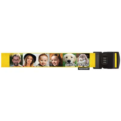 (180cm) - Yellow with Combination Lock (Personalised with Text)