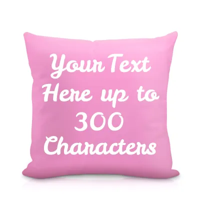 (25cm Square) Baby Pink Soft Velvet Polyester Fabric (Personalised with Text)