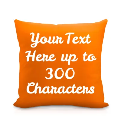 (25cm Square) Burnt Orange Soft Velvet Polyester Fabric (Personalised with Text)