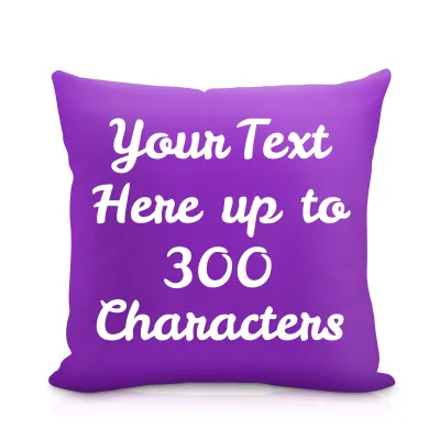 (25cm Square) Purple Soft Velvet Polyester Fabric (Personalised with Text)