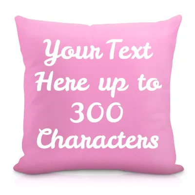 (40cm Square) Baby Pink Soft Velvet Polyester Fabric with Removable Cover (Zip) (Personalised with Text)