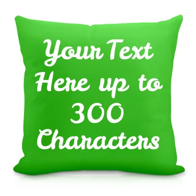 (40cm Square) Bright Green Soft Velvet Polyester Fabric (Personalised with Text)
