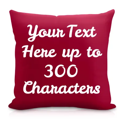 (40cm Square) Burgundy Soft Velvet Polyester Fabric (Personalised with Text)