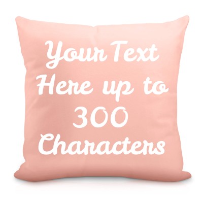 (40cm Square) Rose Gold Soft Velvet Polyester Fabric with Removable Cover (Zip) (Personalised with Text)