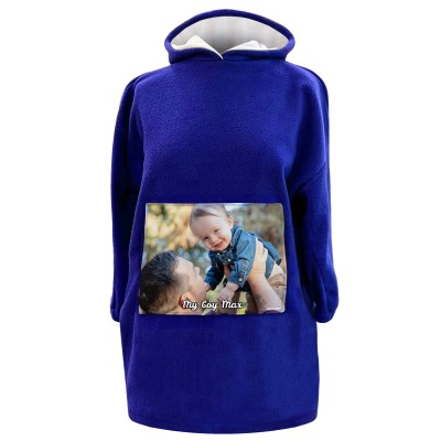 - XS (40cm x 35cm) - Royal Blue Fleece Fabric (Personalised with Text)