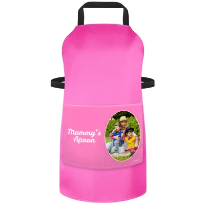 (70cm x 55cm) - Hot Pink Cotton Fabric (Personalised with Text) and Photo Printed Pocket