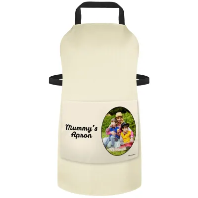 (70cm x 55cm) - Natural Organic Cotton (Personalised with Text) and Photo Printed Pocket