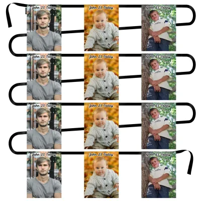 - 5 Metres with 12 Rectangle Flags (28cm) Mock Suede Polyester Fabric (Personalised with Text)