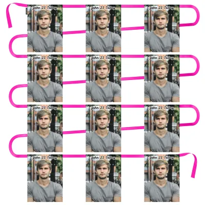 - 5 Metres with 12 Rectangle Flags (28cm) Mock Suede Polyester Fabric (Personalised with Text)