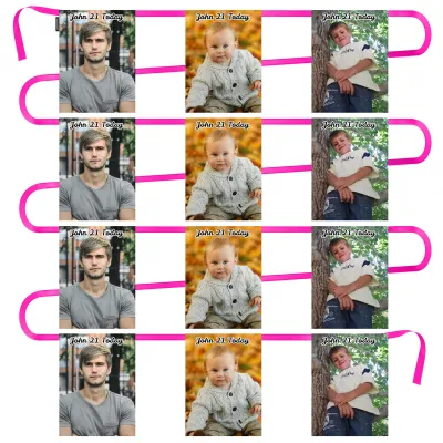 - 5 Metres with 12 Rectangle Flags (28cm) Mock Suede Polyester Fabric (Personalised with Text)