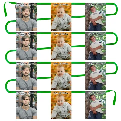 - 5 Metres with 12 Rectangle Flags (28cm) Mock Suede Polyester Fabric (Personalised with Text)