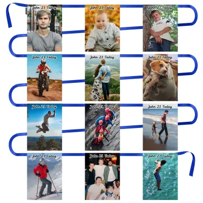 - 5 Metres with 12 Rectangle Flags (28cm) Mock Suede Polyester Fabric (Personalised with Text)