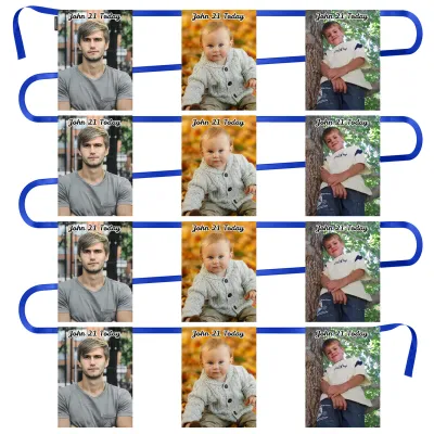 - 5 Metres with 12 Rectangle Flags (28cm) Mock Suede Polyester Fabric (Personalised with Text)