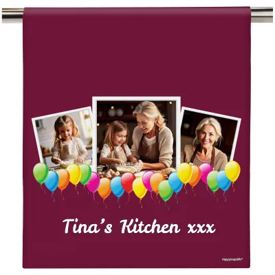 (58cm) Burgundy (Personalised with Text)