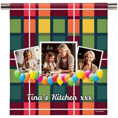 (58cm) - Tartan Check (Personalised with Text)