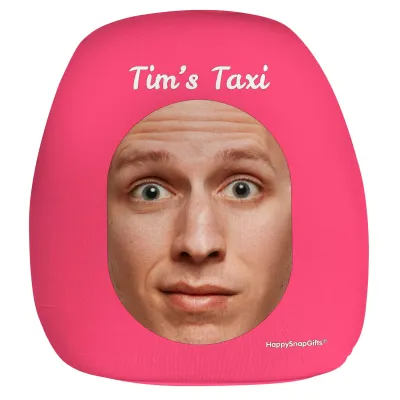 Small (26cm x 24cm) Hot Pink (Fuchsia) - Stretch Polyester (Personalised with Text)