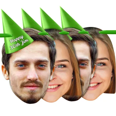 with Hat Theme (Green) Finished Bunting 1m (2 Photos) (Personalised with Text)