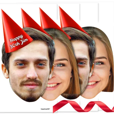 with Hat Theme (Red) DIY Bunting 1m (2 Photos) (Personalised with Text)