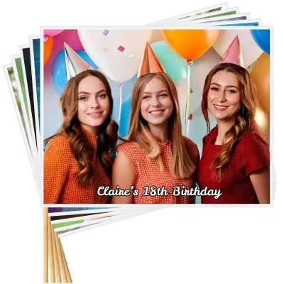 DIY with Stick Card (27cm) Pack of 5 (Personalised with Text)