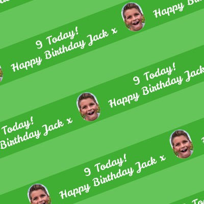 (Striped Design) (Green) 100cm x 60cm (70gsm) (Personalised with Text)
