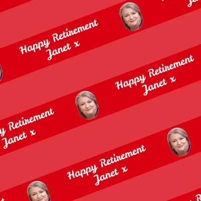 (Striped Design) (Red) 110cm x 55cm (70gsm) (Personalised with Text)