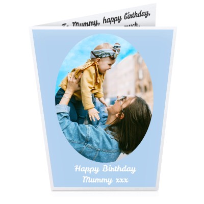 (A5) (Sky Blue) (Personalised with Text)
