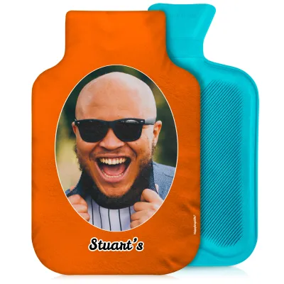 2 Litre Burnt Orange Soft Velvet Polyester Fabric and Removable Cover (Personalised with Text)