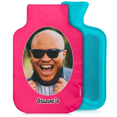 2 Litre Hot Pink (Fuchsia) Soft Velvet Polyester Fabric and Removable Cover (Personalised with Text)