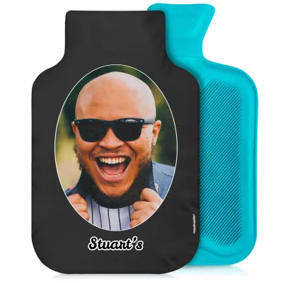 800ml Black Soft Velvet Polyester Fabric and Removable Cover (Personalised with Text)